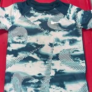 Nike Blue and White Cloud Graphic Tee
